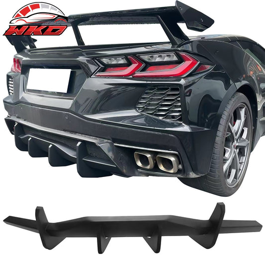 2020-26 Chevy Corvette C8 Stingray Z51 Bumper Diffuser Fin Lip Matte Black ABS | Wholesale
