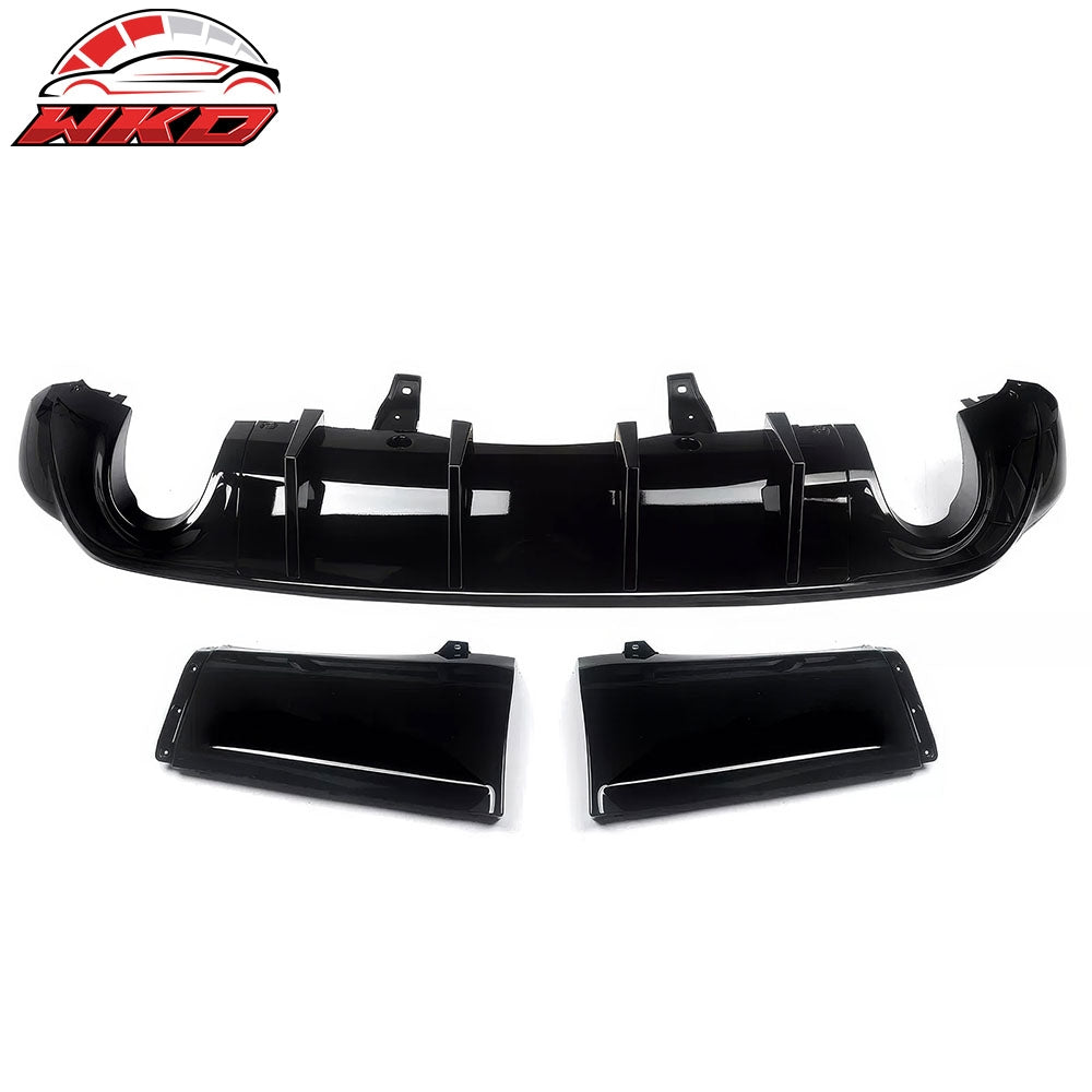 Fits 11-25 Dodge Durango Rear Bumper Lip Diffuser Gloss Black V1 Valance Canard