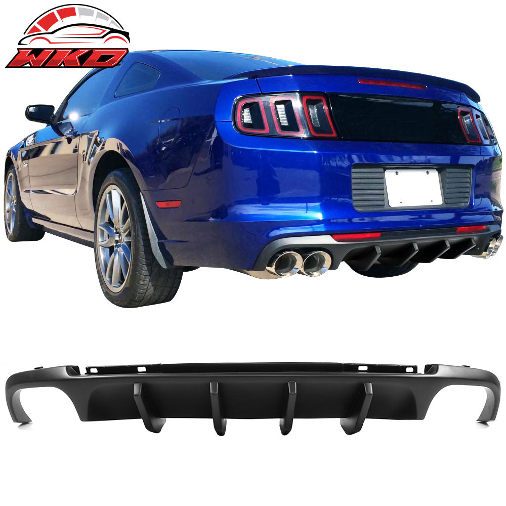 Fits 13-14 Ford Mustang Shelby V2 Style Rear Bumper Lip Diffuser Unpainted PP
