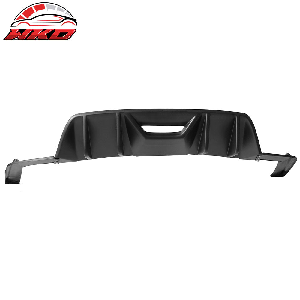 2015-17 Ford Mustang HN Style Rear Bumper Lip Diffuser 3PC Matte Black - PP | Wholesale