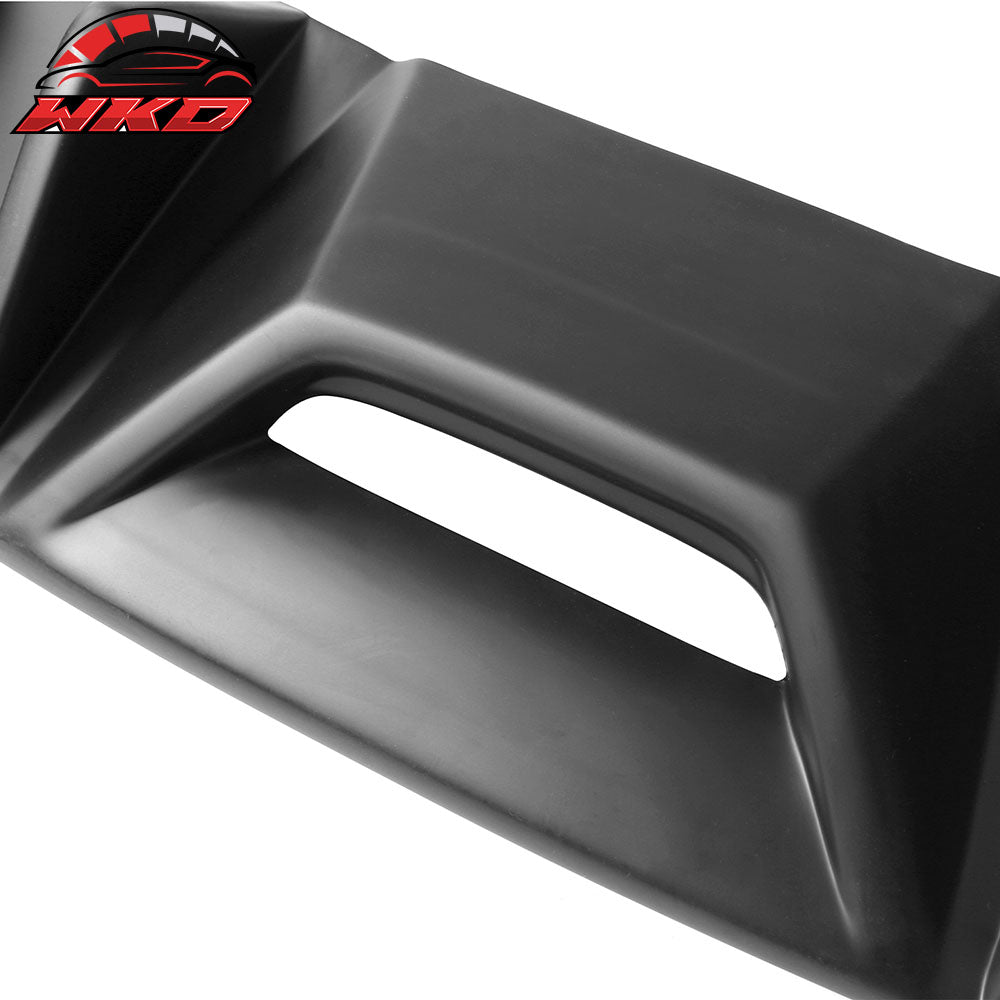 Fits 15-17 Ford Mustang HN Style Rear Bumper Lip Diffuser 3PC Matte Black - PP