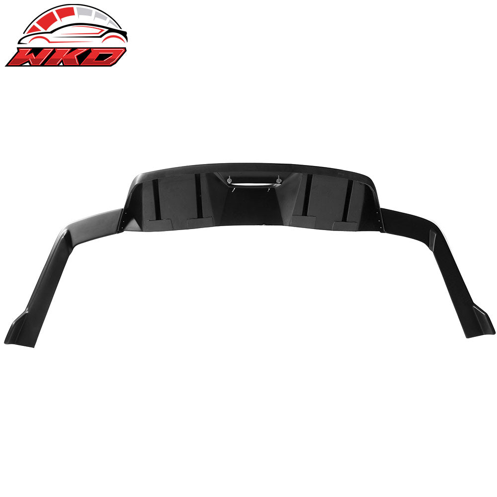 Fits 15-17 Ford Mustang HN Style Rear Bumper Lip Diffuser 3PC Matte Black - PP