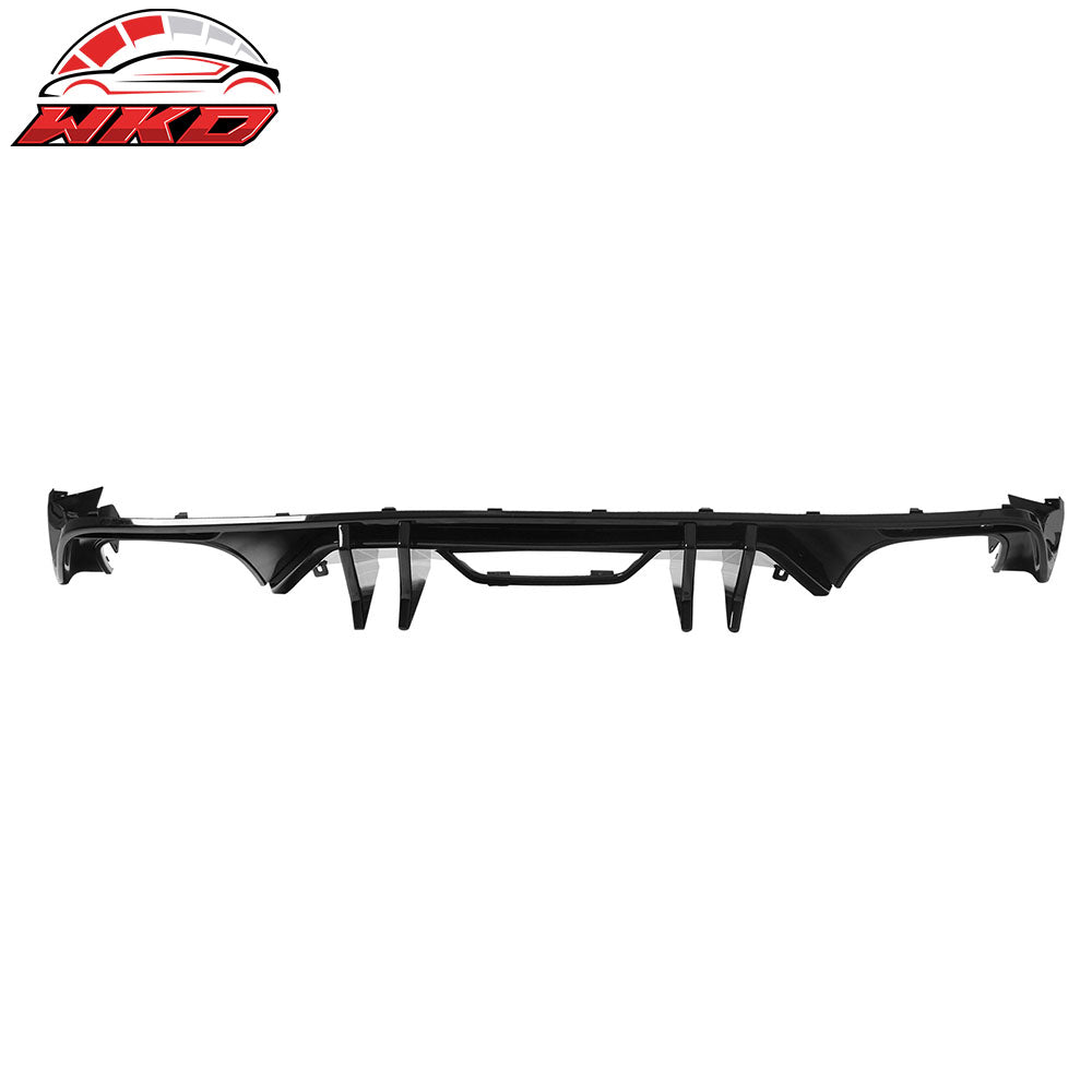 Fits 15-17 Ford Mustang Speed Style Rear Bumper Lip Diffuser PP 4PCS Gloss Black