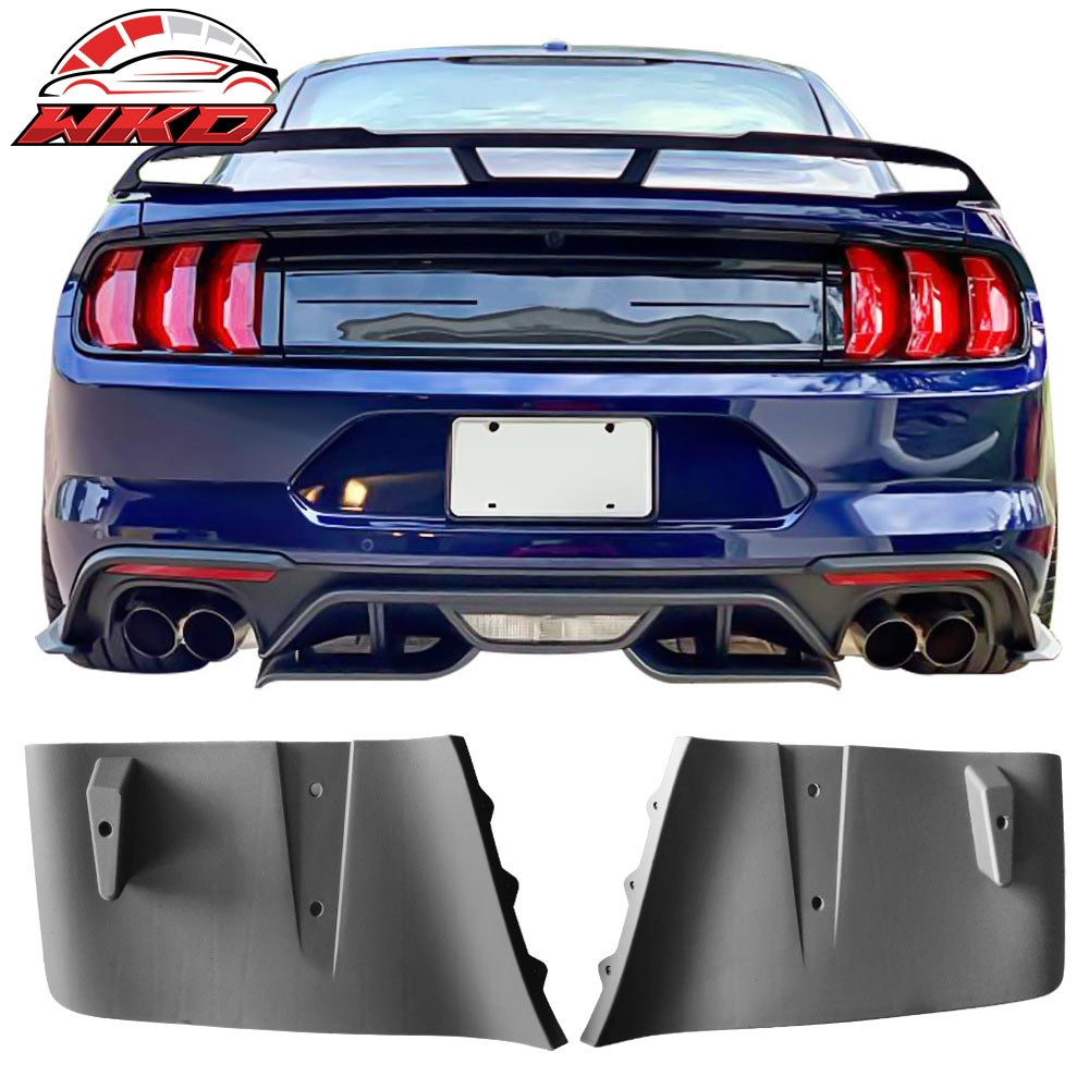 Fits 18-23 Ford Mustang GT Only Rear Bumper Diffuser Valance Aero Foil Kit Pair