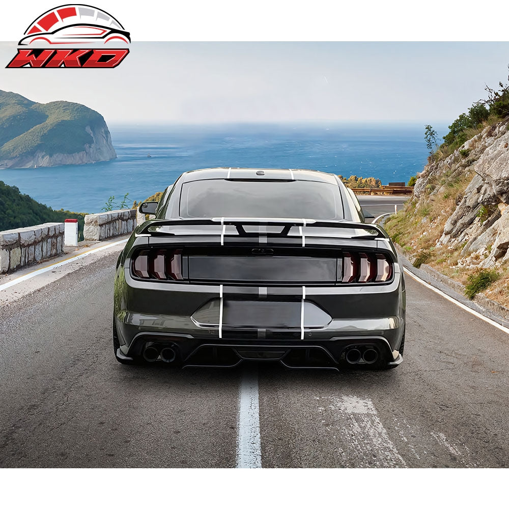 Fits 18-23 Ford Mustang GT Only Rear Bumper Diffuser Valance Aero Foil Kit Pair