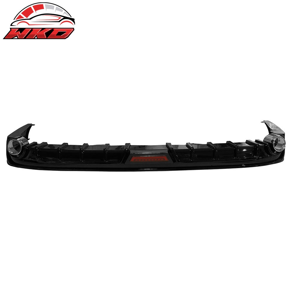 Wholesale 23-26 Honda Accord Gloss Black 3PCS Rear Bumper Diffuser W/ LED - IK Style