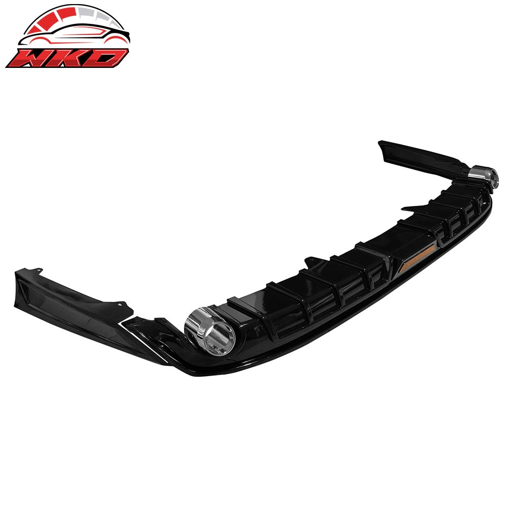 Fits 23-25 Honda Accord Gloss Black 3PCS Rear Bumper Diffuser W/ LED - IK Style