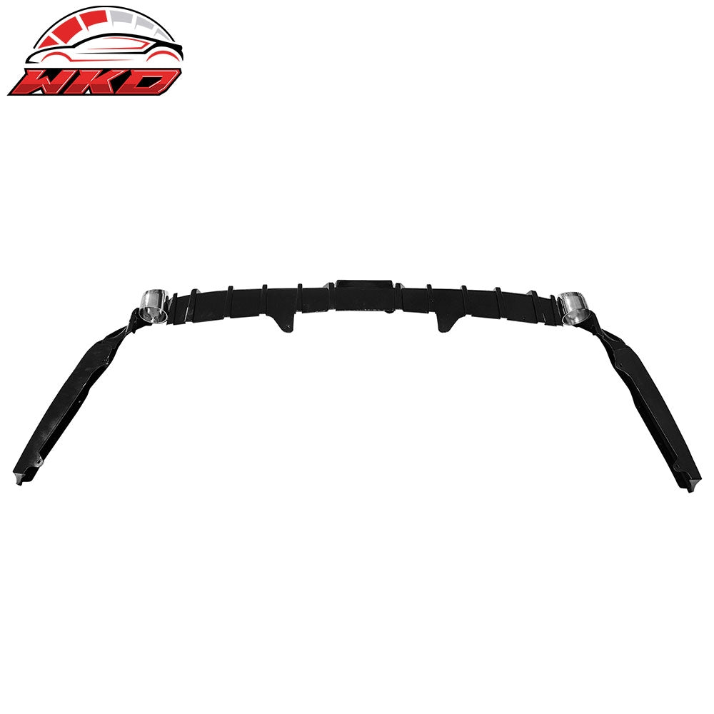 Fits 23-25 Honda Accord Gloss Black 3PCS Rear Bumper Diffuser W/ LED - IK Style