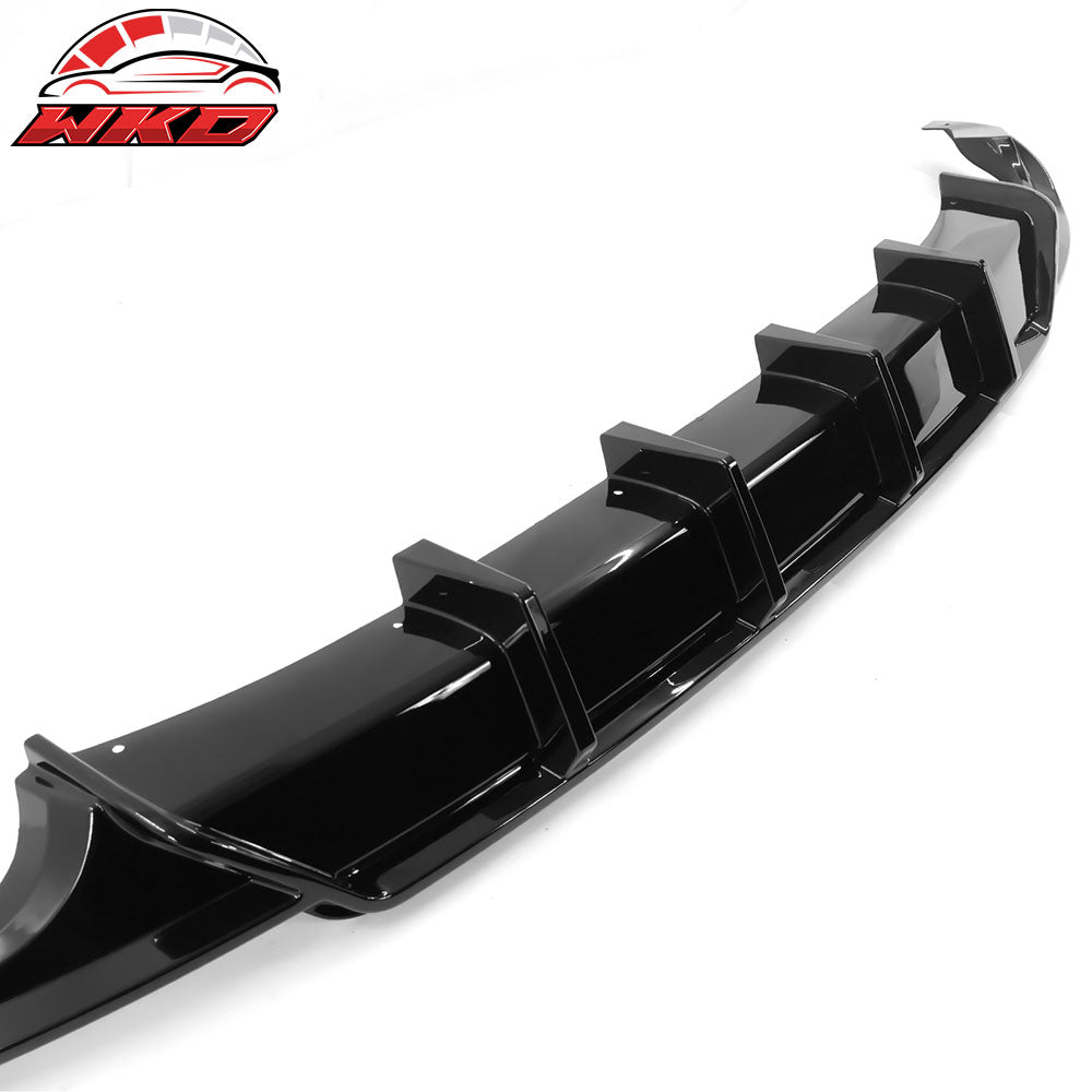 Fits 22-26 Honda Civic 11th FE-C Style Rear Bumper Lip Diffuser Spat Gloss Black