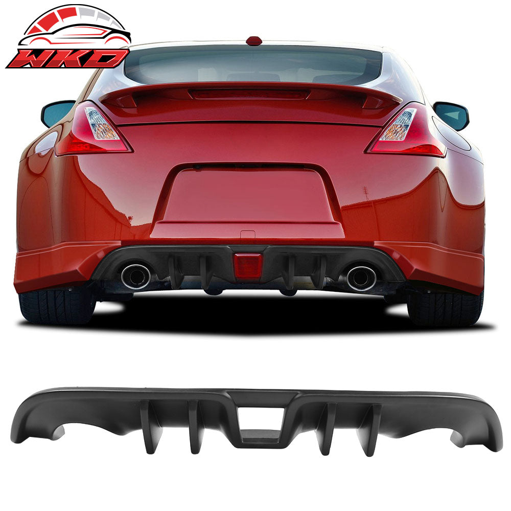 Fits 09-20 Nissan 370Z Rear Bumper Lip Diffuser Valance Vortex Shark 4 Fins - PP