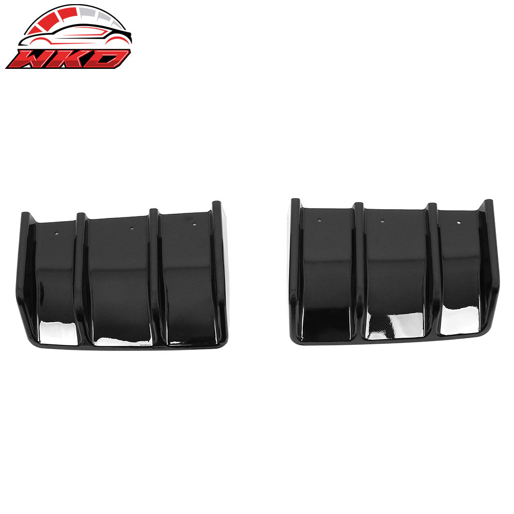 Fits 22-26 Toyota GR86/Subaru BRZ JDM Style Gloss Black PP 2PC Rear Diffuser Fin