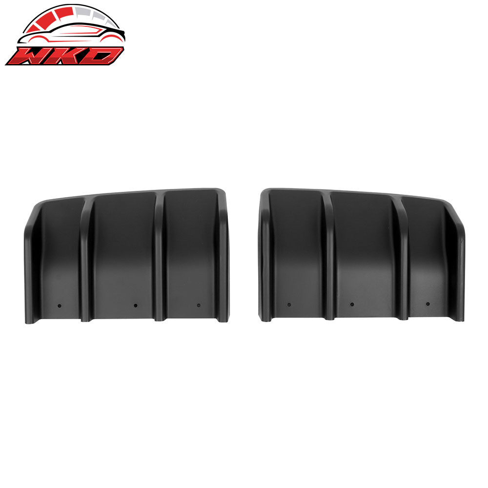Fits 22-26 Toyota GR86/Subaru BRZ JDM Style Matte Black PP 2PC Rear Diffuser Fin