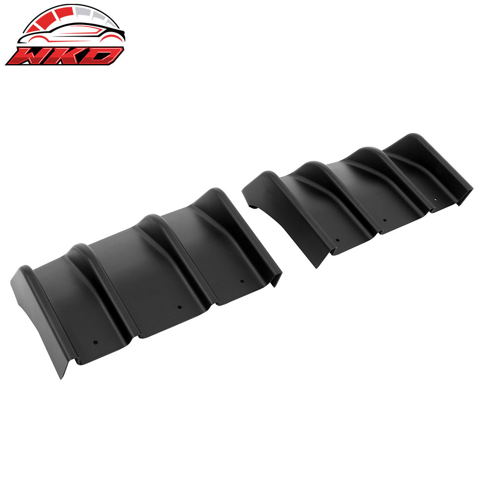 Fits 22-26 Toyota GR86/Subaru BRZ JDM Style Matte Black PP 2PC Rear Diffuser Fin