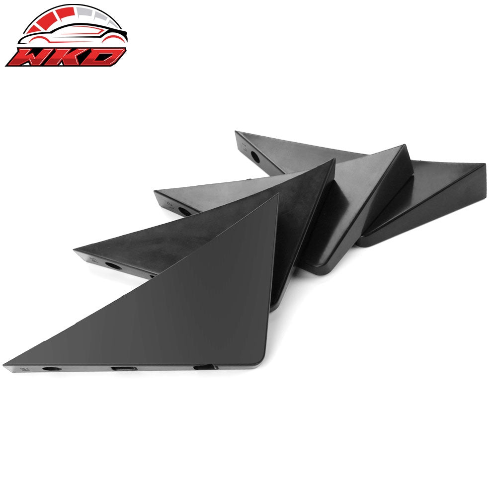 Wholesale Universal 4PCS Rear Bumper Lip Diffuser Splitter Shark Fins Unpainted Black ABS