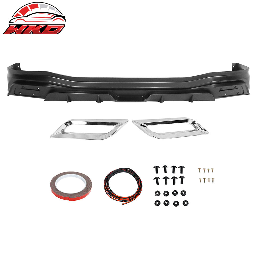 Fits 22-26 Honda Civic 11th Gen Sedan PP Rear Bumper Lip Diffuser W/ Muffler Tip