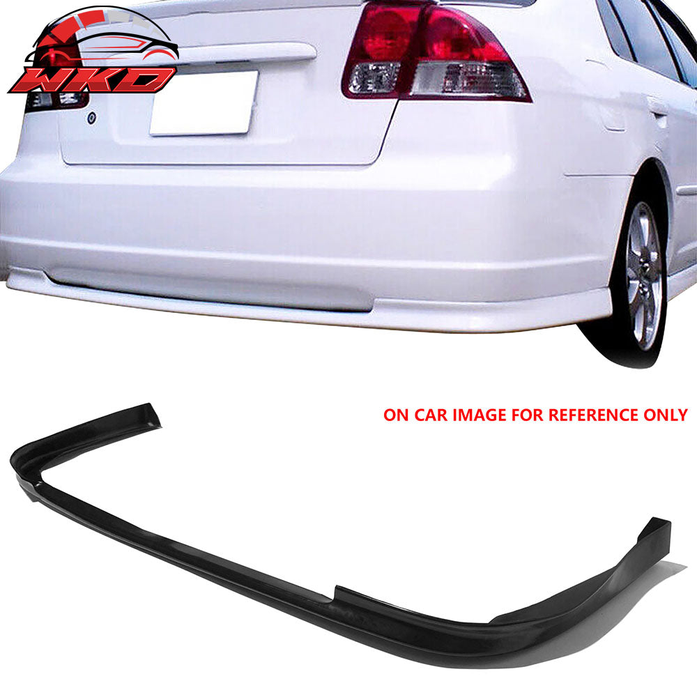Fits 01-04 Honda Civic Sedan 4-Door Type-R Style Rear Bumper Lip Diffuser - PU