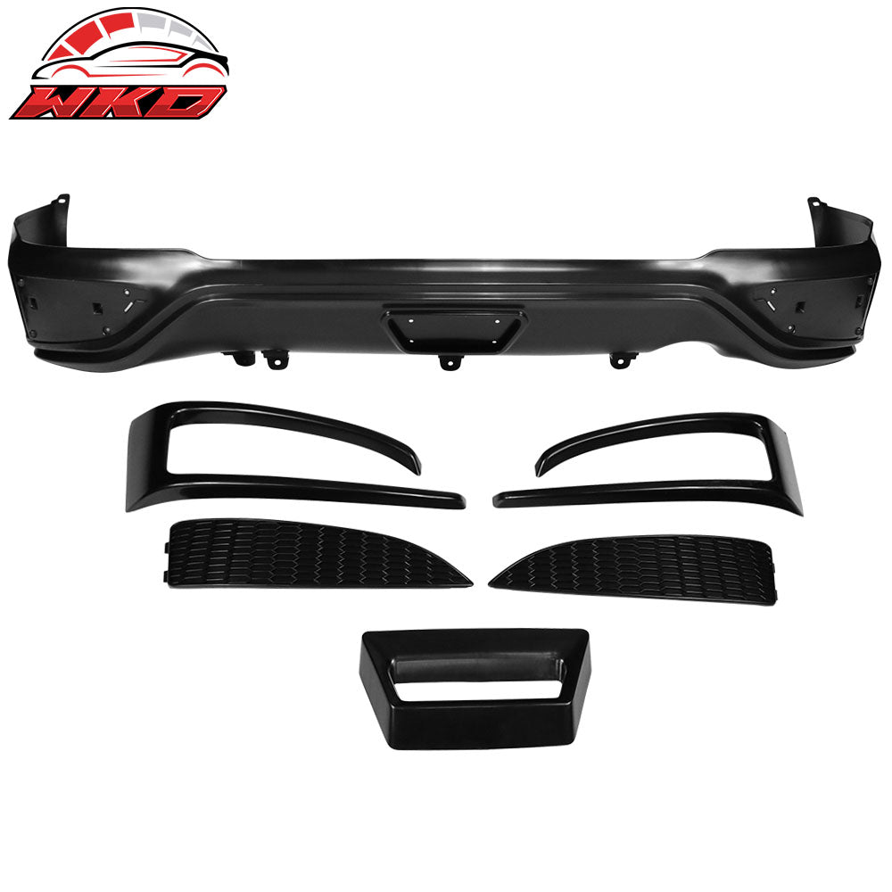 Fits 17-18 Hyundai Elantra SPW Style 6PCS Rear Bumper Lip Diffuser Unpainted PP