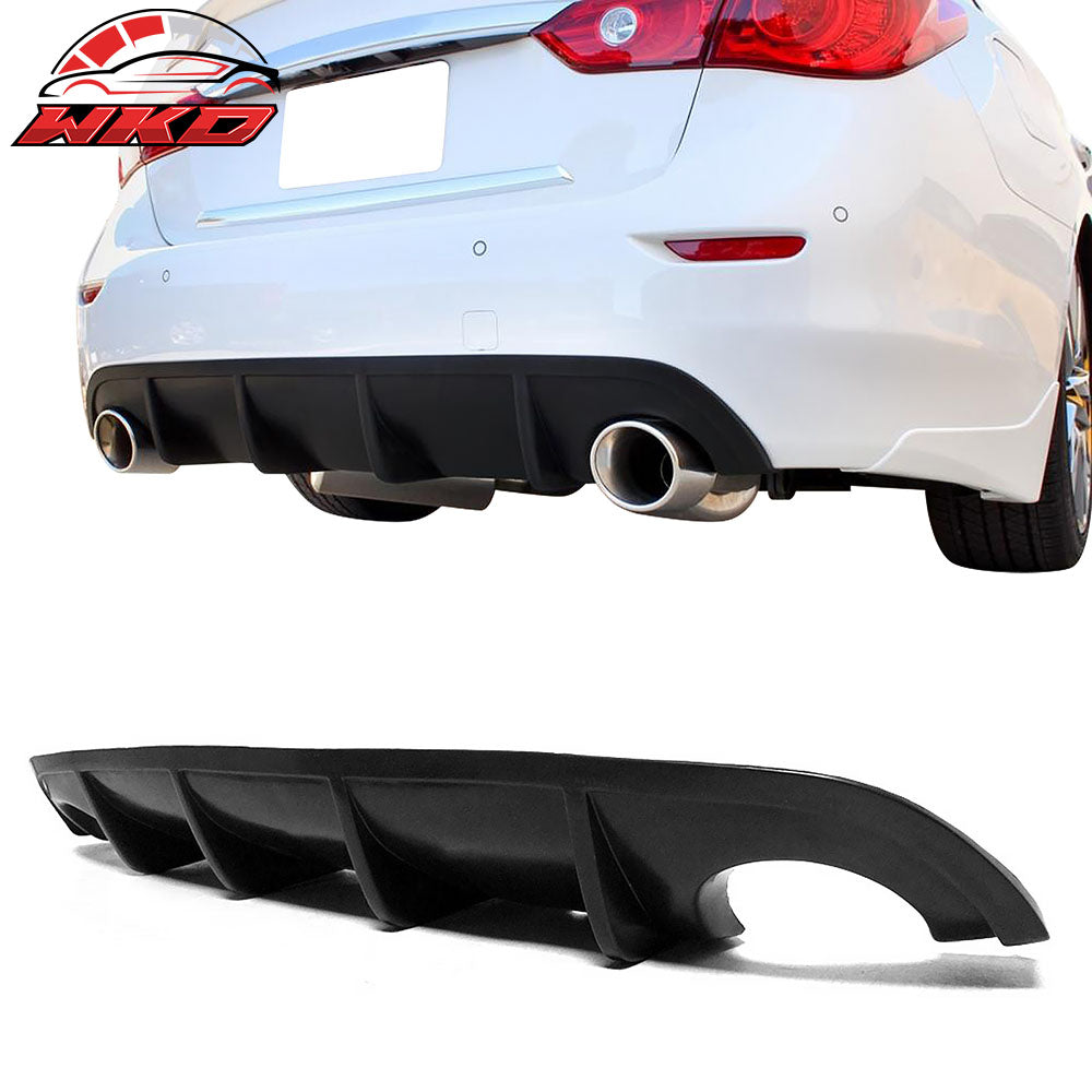 Fits 14-17 INFINITI Q50 Sport ST Rear Bumper Lip Splitter Protector PU
