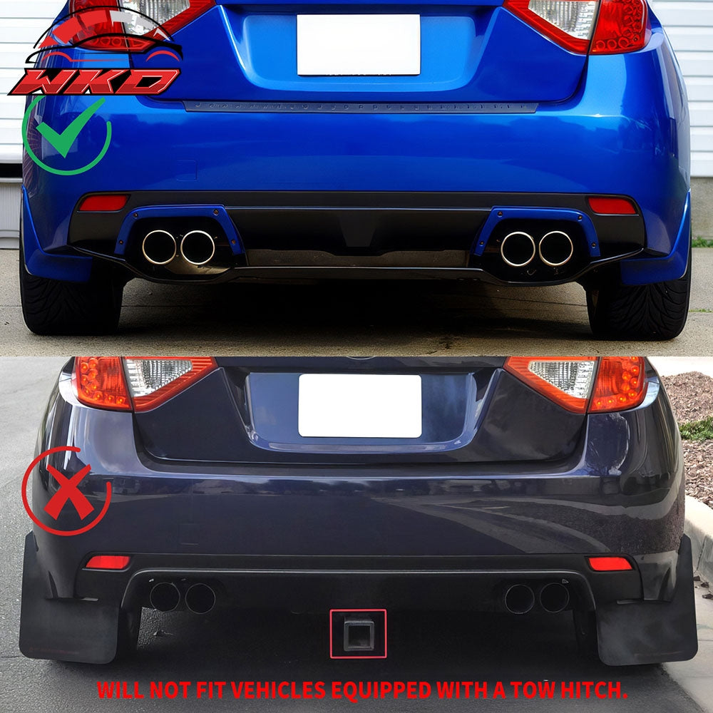 For 08-14 Subaru Impreza WRX 5DR STI Rear Bumper Lip Splitter Carbon Fiber Print