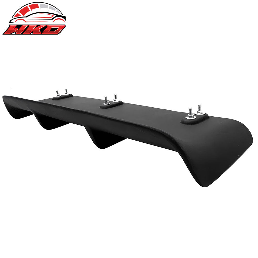 Universal 31"x9" MDA 4-Fin Rear Bumper Lip Splitter Protector Matte Black