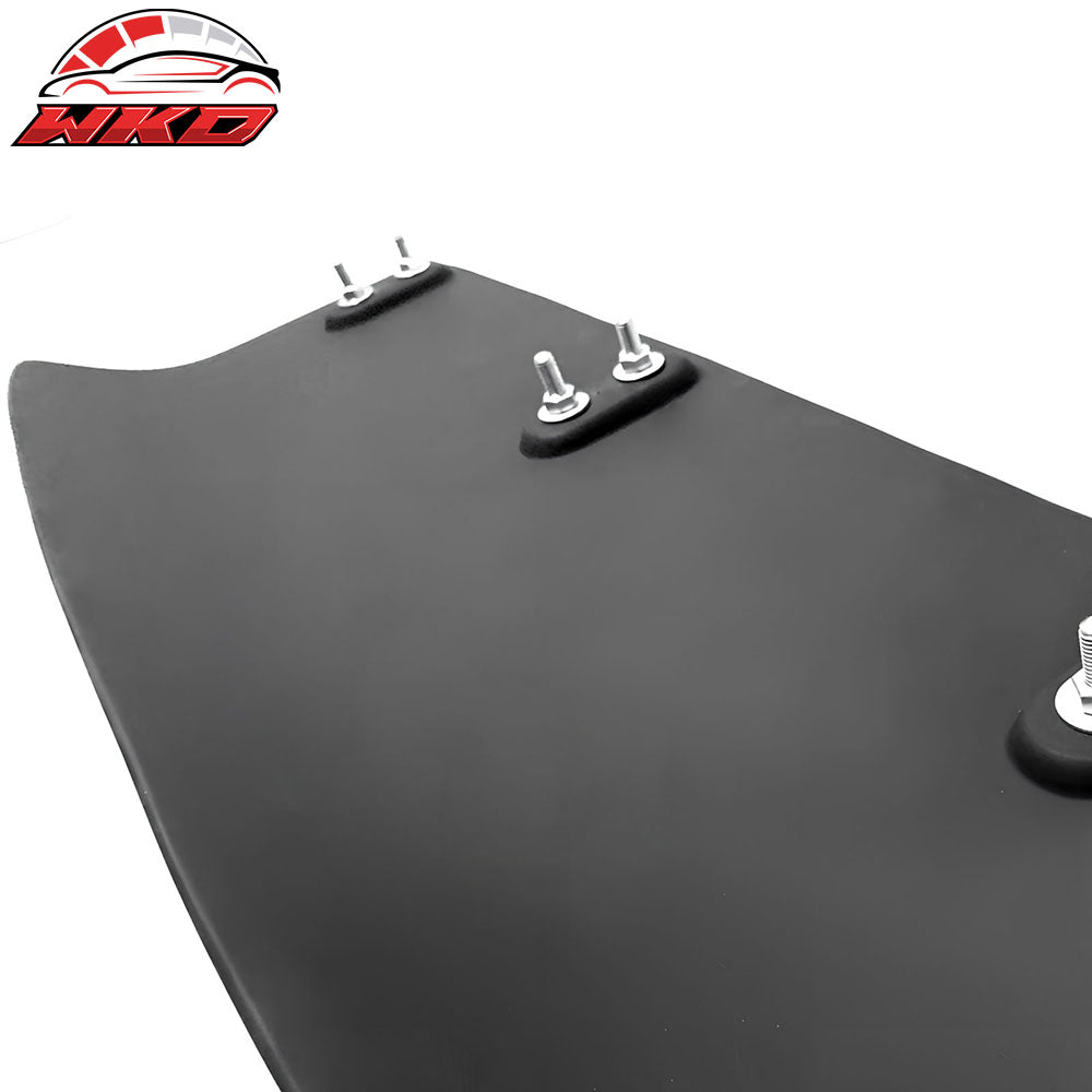Universal 31"x9" MDA 4-Fin Rear Bumper Lip Splitter Protector Matte Black