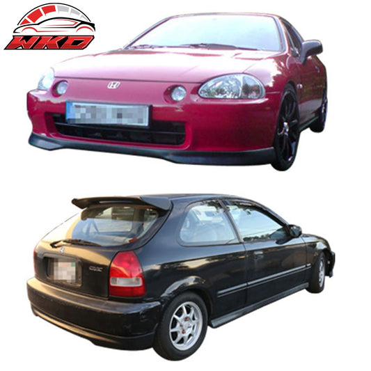 Wholesale 96-98 Honda Civic 3DR Hatchback TR Style Front Bumper Lip + Rear Diffuser