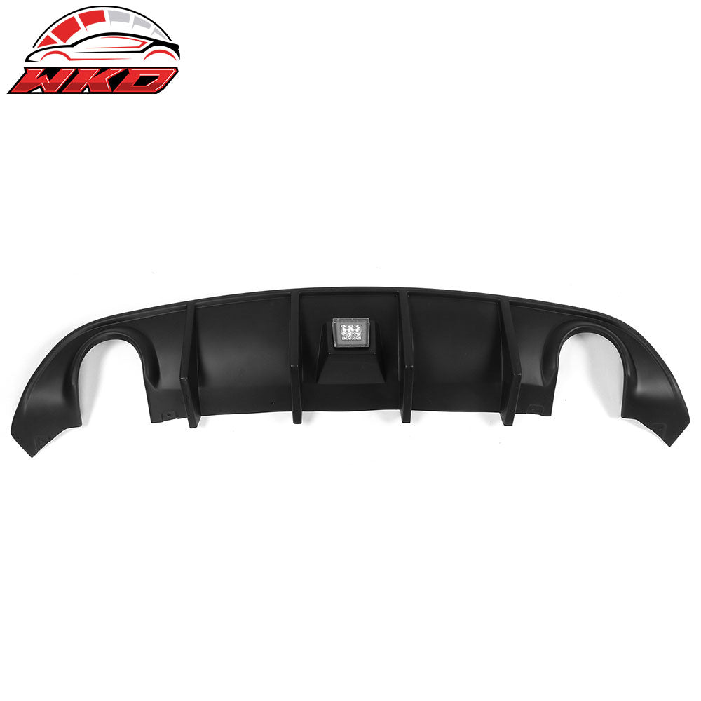 Fits 15-23 Dodge Charger SRT Rear Bumper Diffuser Valance W/ LED Brake Light
