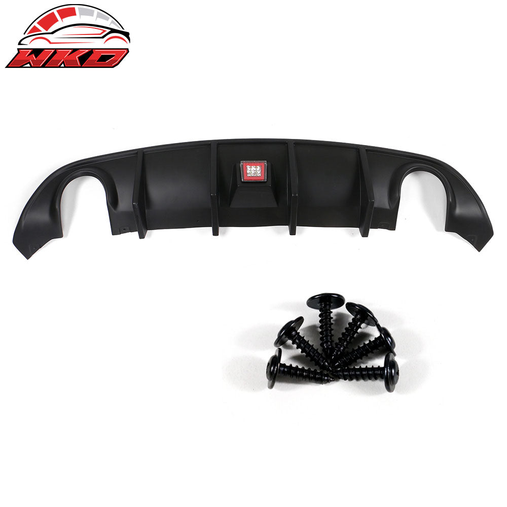 Fits 15-23 Charger SRT Rear Bumper Diffuser Valance W/ LED Brake Light Lamp
