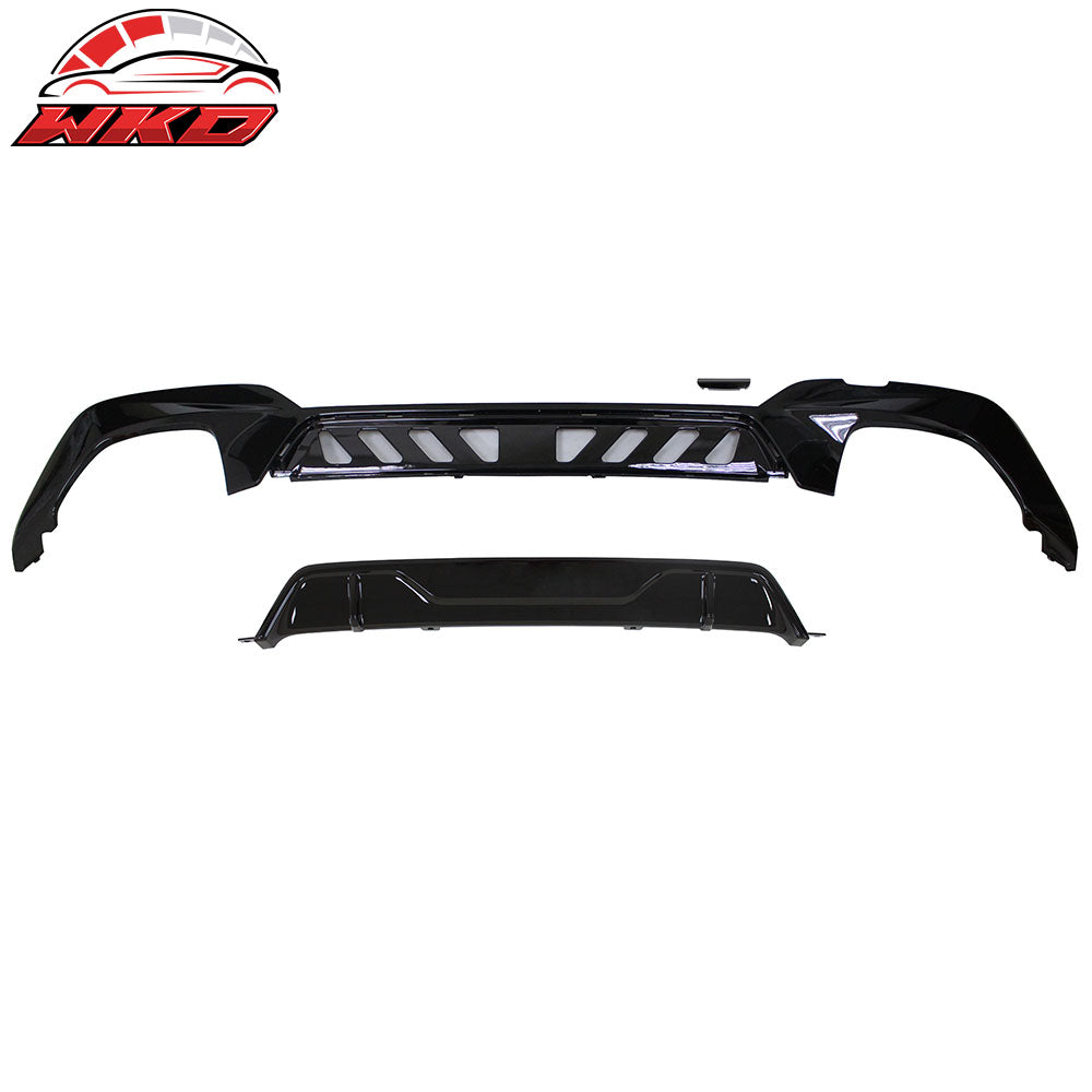 Fits 19-22 BMW G20 M Performance M340 Style Rear Bumper Lip Diffuser Gloss Black