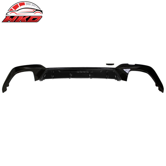19-22 BMW G20 M340 Style Rear Bumper Lip Diffuser w/ Square Tip Gloss Black | Wholesale