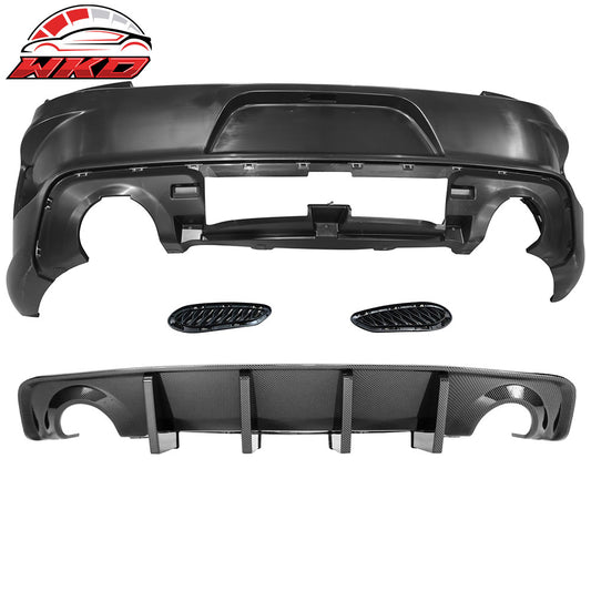 2015-23 Charger Rear Bumper Conversion w/ Carbon Fiber Print Rear Diffuser PP | Wholesale