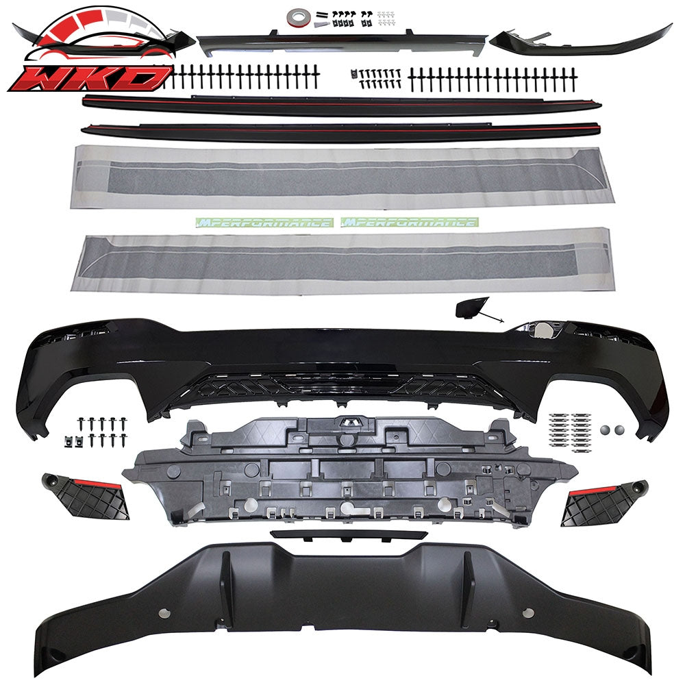 21-23 G30 G31 LCI MP Style Type 2 Rear Diffuser+Front Bumper Lip+Side Skirt | Wholesale
