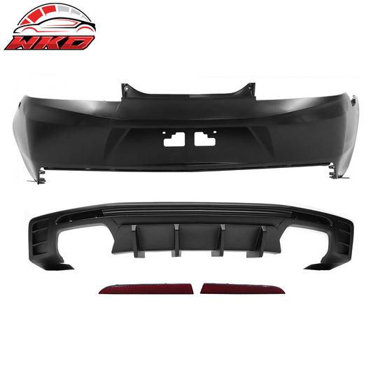 2014-15 Chevy Camaro 6th ZL1 Style Rear Bumper+ 3PC Quad Diffuser w/ Reflector | Wholesale