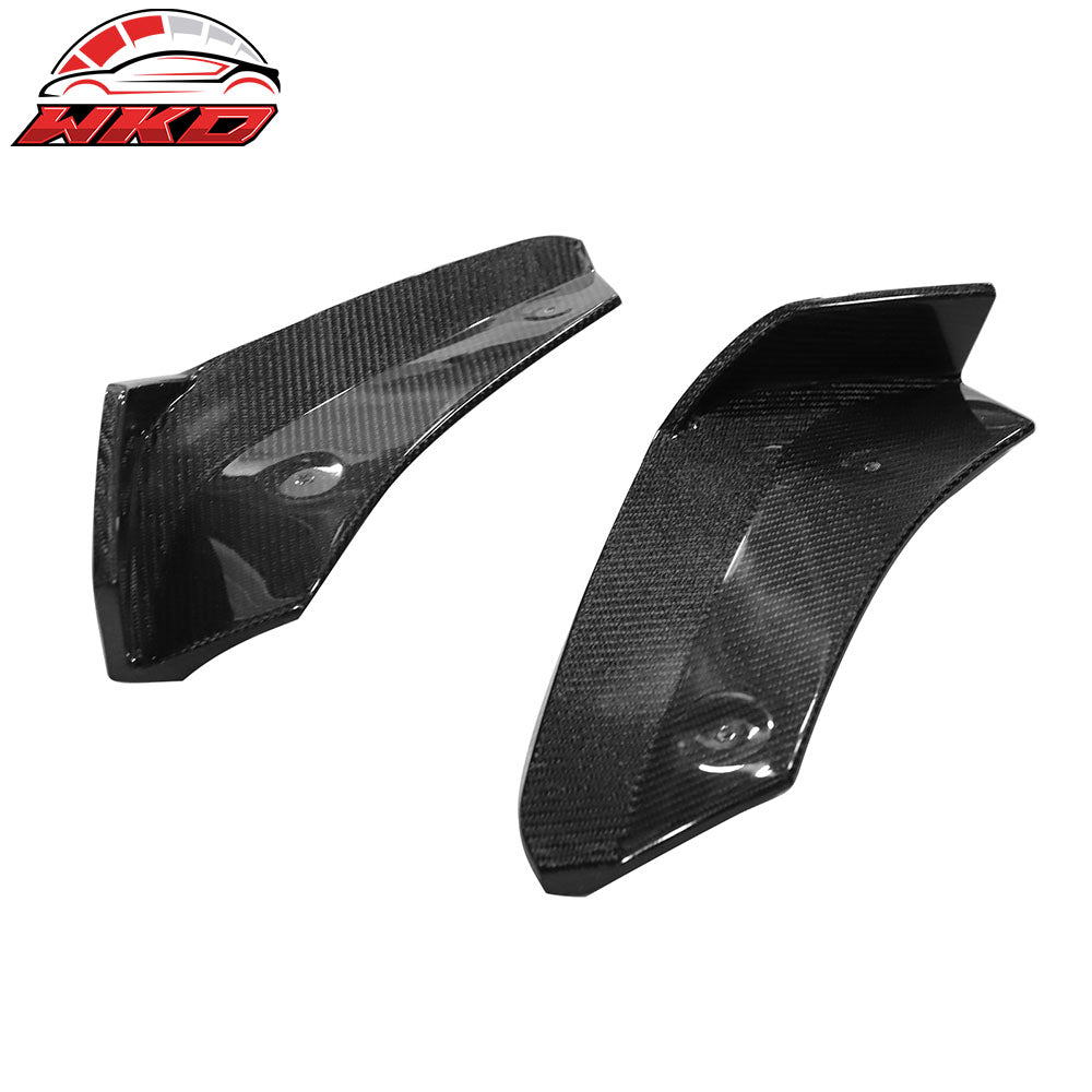 Fits 20-25 Chevy Corvette Stingray Rear Bumper Lip Diffuser Aprons Carbon Fiber