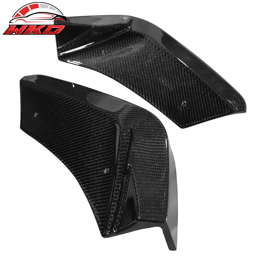 Fits 20-25 Chevy Corvette Stingray Rear Bumper Lip Diffuser Aprons Carbon Fiber