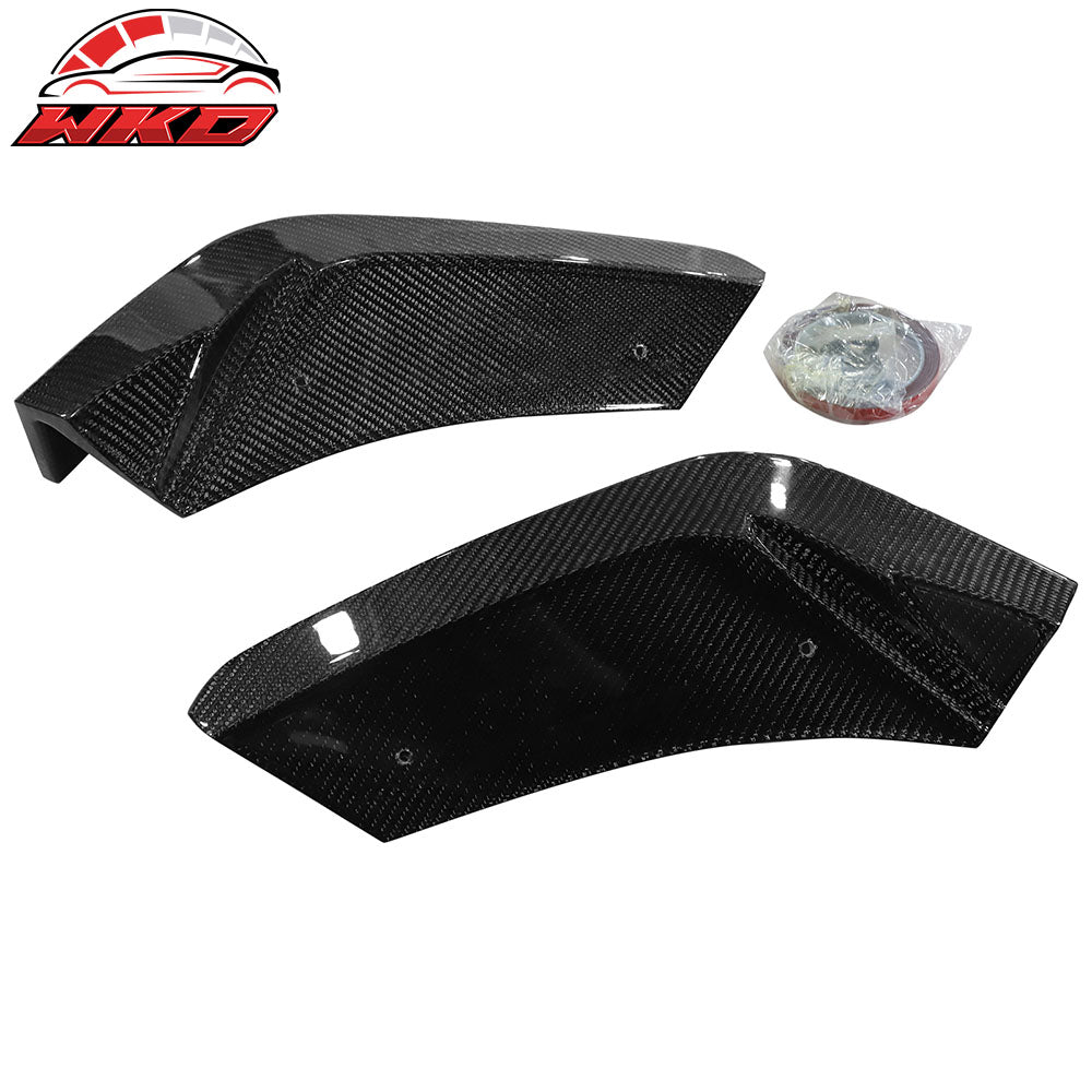 Fits 20-25 Chevy Corvette Stingray Rear Bumper Lip Diffuser Aprons Carbon Fiber