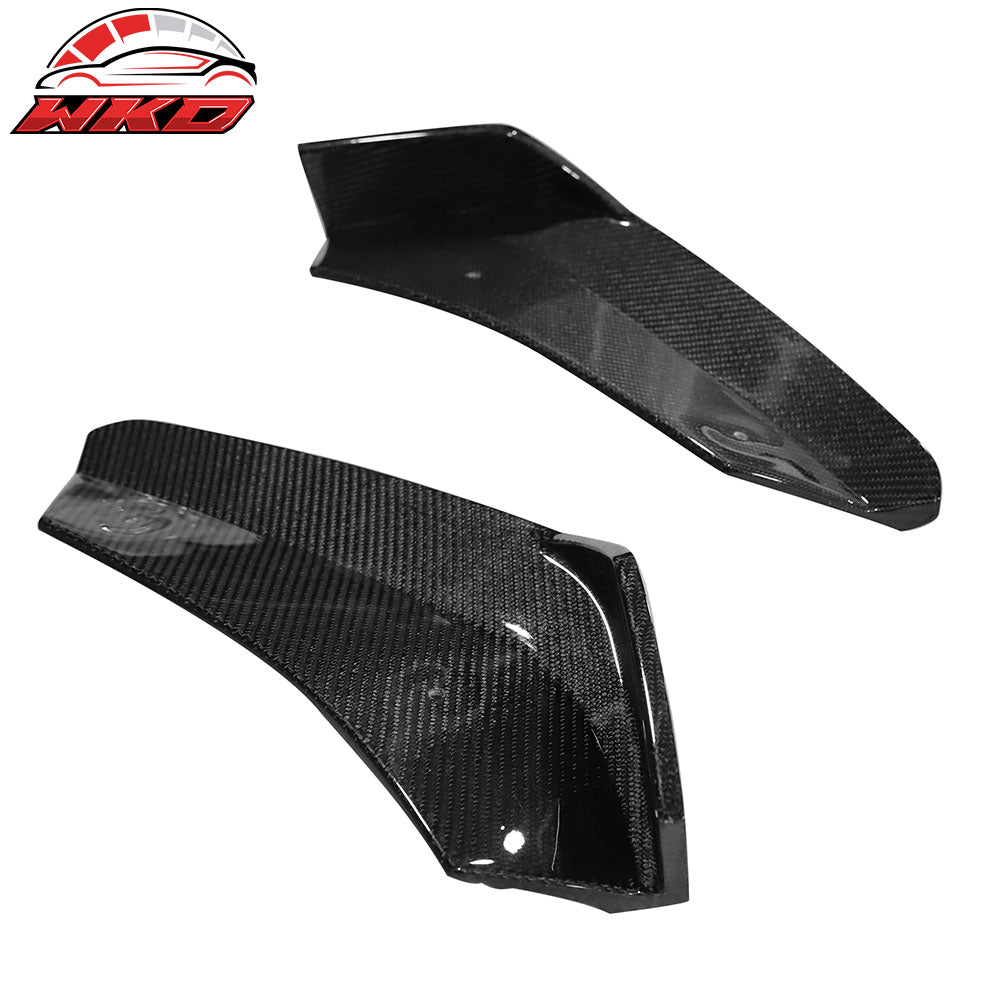 Fits 20-25 Chevy Corvette Stingray Rear Bumper Lip Diffuser Aprons Carbon Fiber