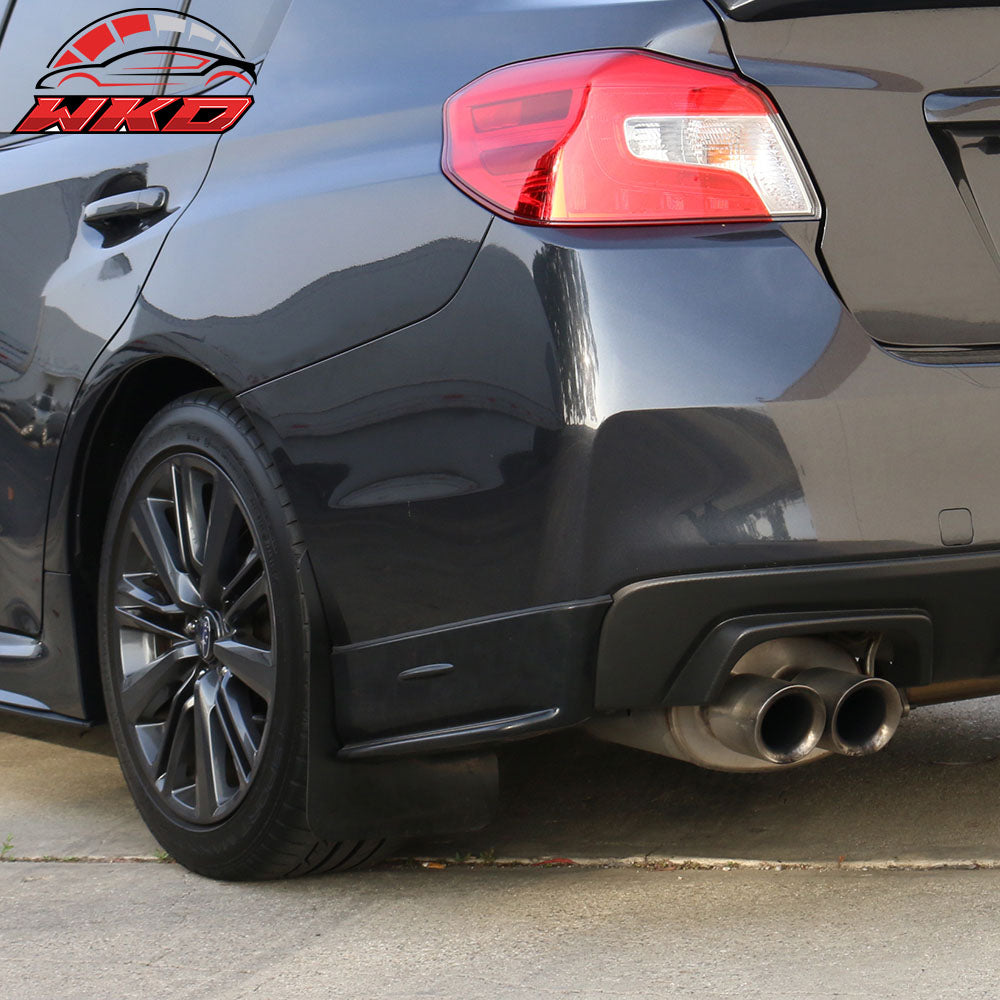 Fits 15-21 Subaru WRX STI MP Style Rear Bumper Lip Apron 2Pc Spats Unpainted ABS