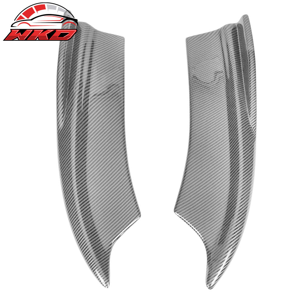 Fits 15-23 Dodge Charger V2 Style Rear Bumper Lip Side Apron Carbon Fiber Print