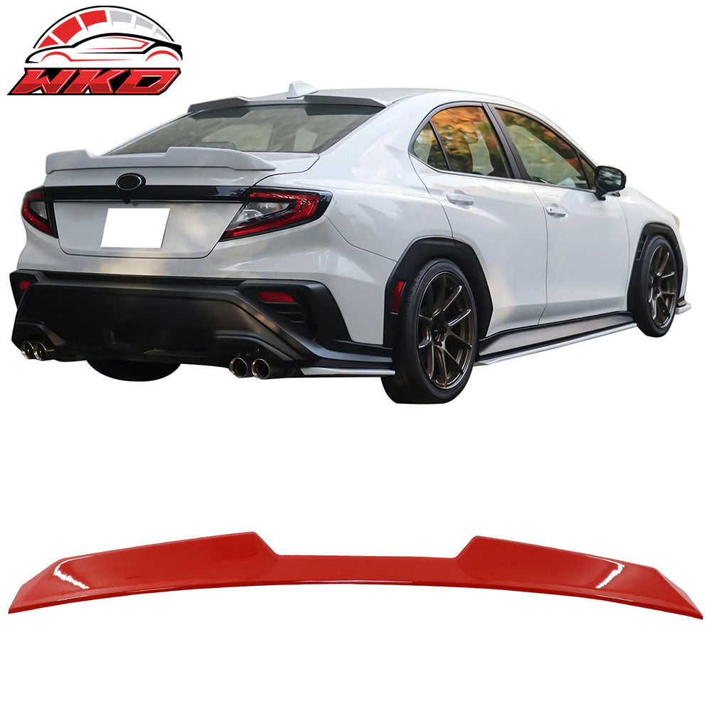 Fits 22-25 Subaru WRX 5th V Style Rear Roof Spoiler Painted #DCK Ignition Red