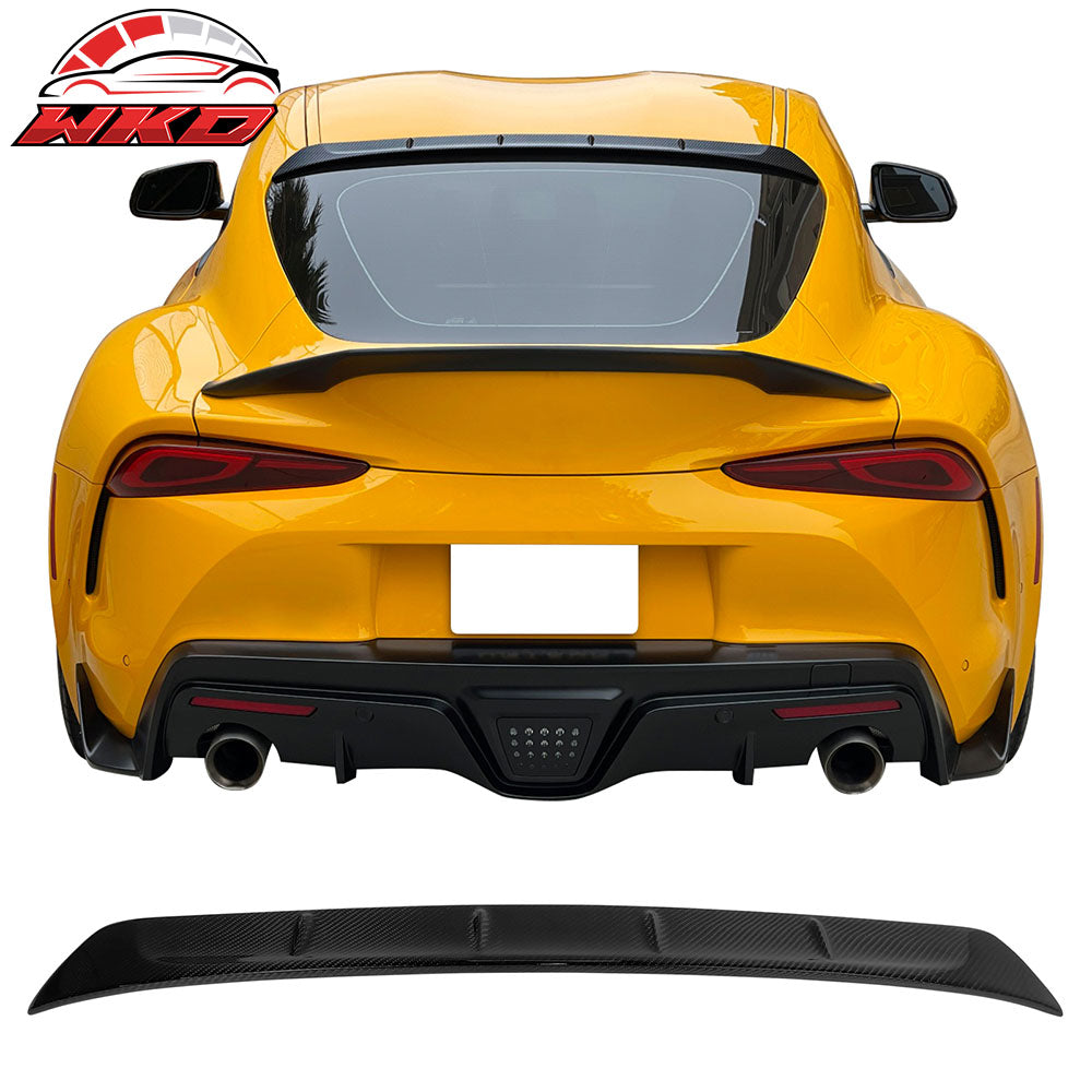 Fits 20-25 Toyota GR Supra J29 5th Real Carbon Fiber Rear Roof Window Spoiler