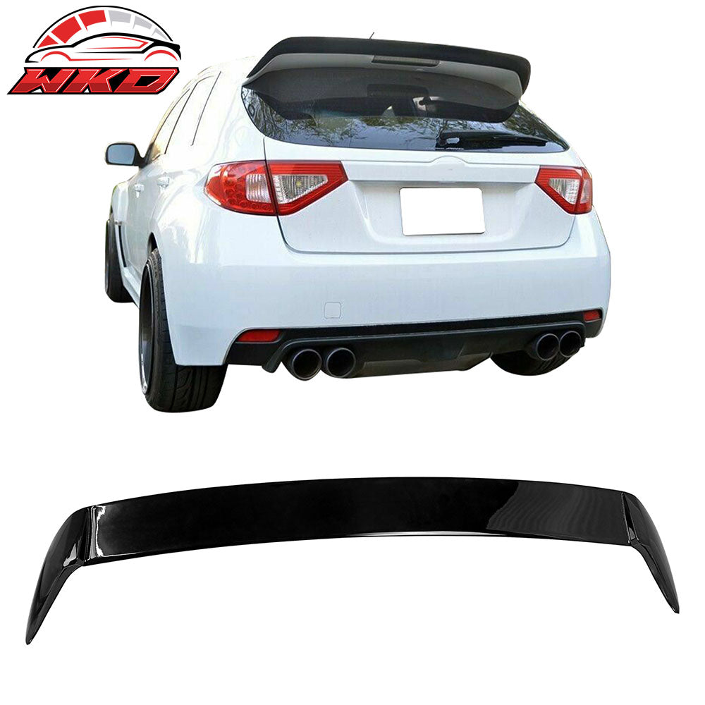Fits 08-14 Subaru Impreza WRX STI Gloss Black Rear Roof Window Spoiler Wing ABS