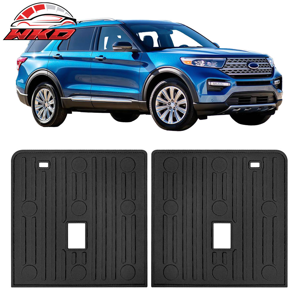Fits 20-25 Ford Explorer 2PCS TPE Backrest Mats All Weather Rear Seat Back Cover