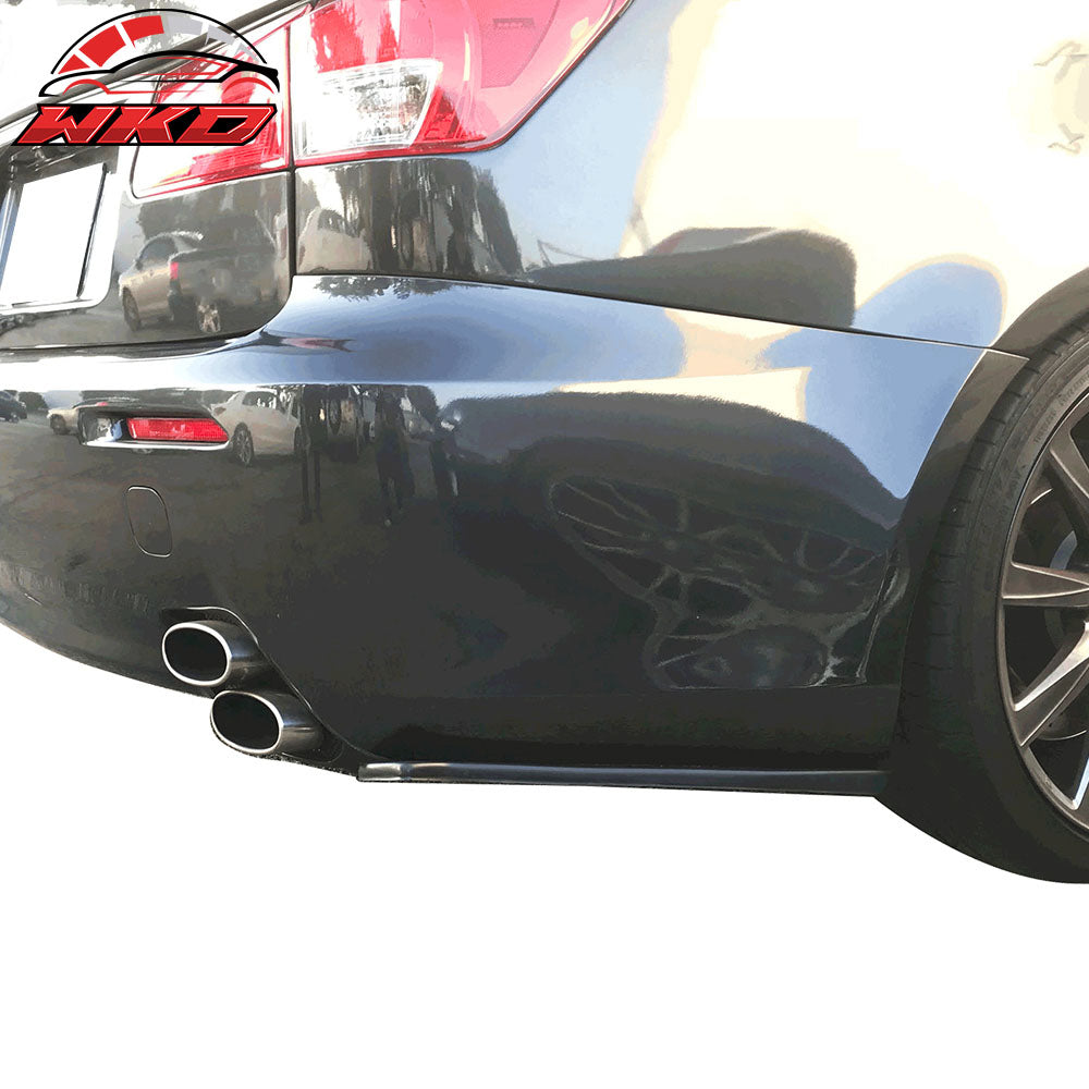 Universal 2PC CS Style 19in PU Rear Bumper Spats Sides Extension Splitter Lips