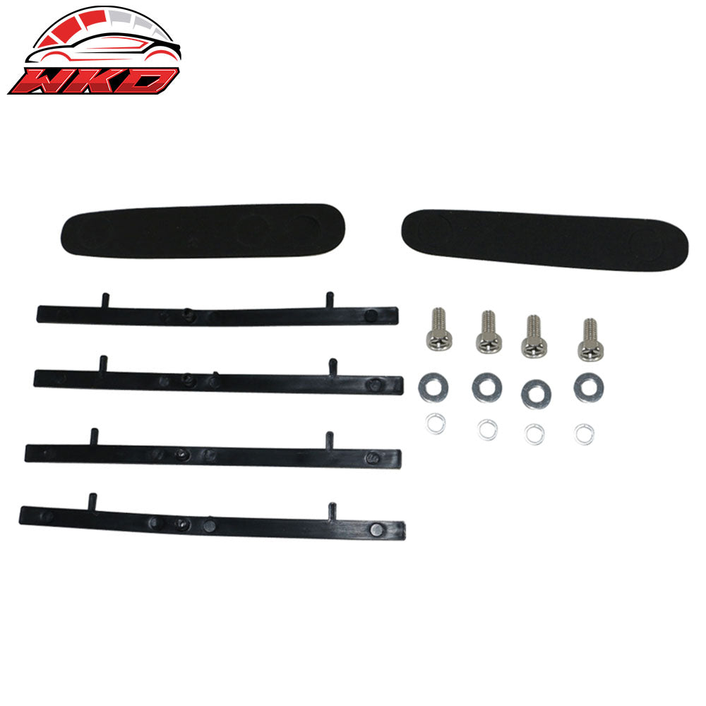 Universal 2 Post Rear Trunk Spoiler Wing Deck Lid Tail Trim Lip ABS Gloss Black
