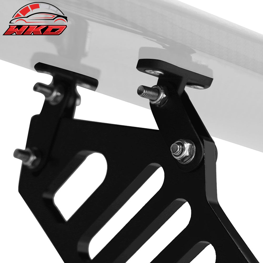 Universal Black Rear Trunk Spoiler Wing Legs Bracket Stand Mount Side Plate 2PC