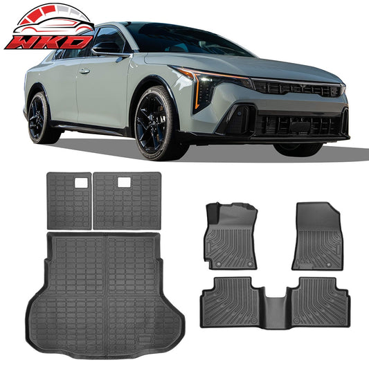 25-26 Kia K4 Sedan TPE All Weather Rear Trunk & Backrest & Floor Mats 6PCS | Wholesale