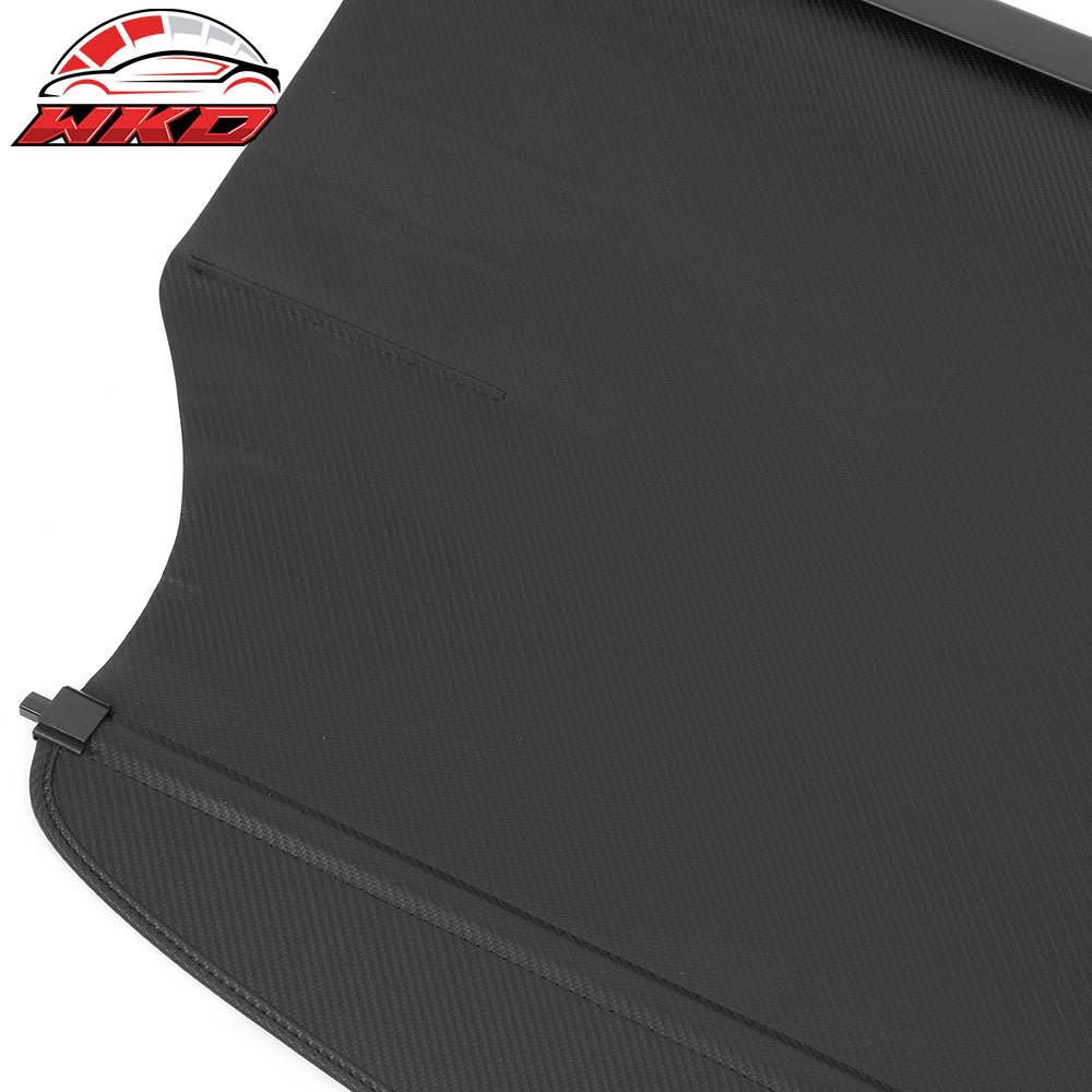 Fits 22-25 Kia EV6 Retractable Rear Trunk Cargo Cover Shade Carbon Fiber Print