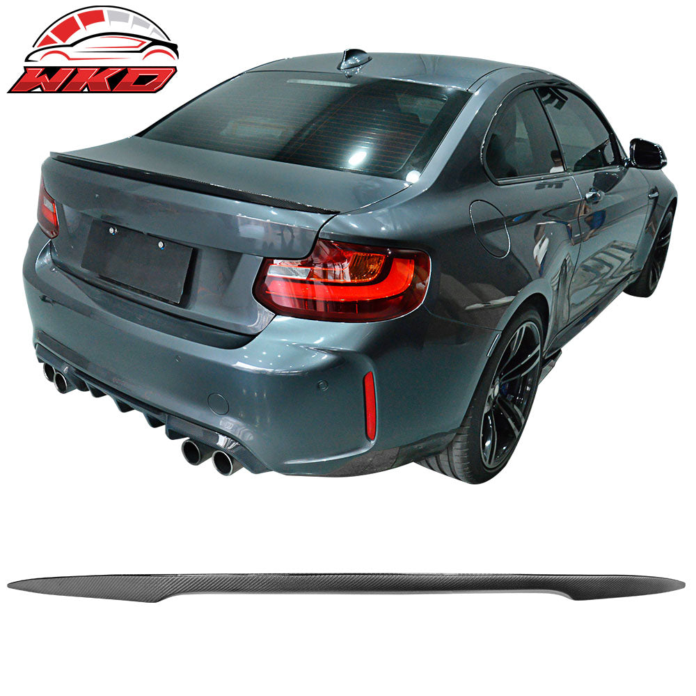 Fits 14-21 BMW F22 220i 228i 230i F87 M2 P Style Rear Trunk Spoiler Carbon Fiber