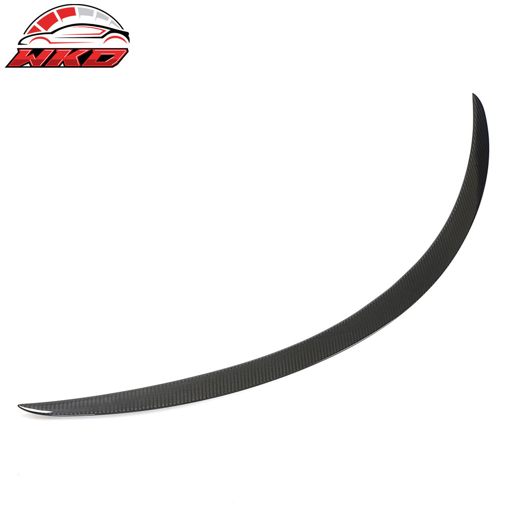 Dry Carbon Fiber For 12-25 Tesla Model S OE Style Rear Trunk Spoiler Gloss Black